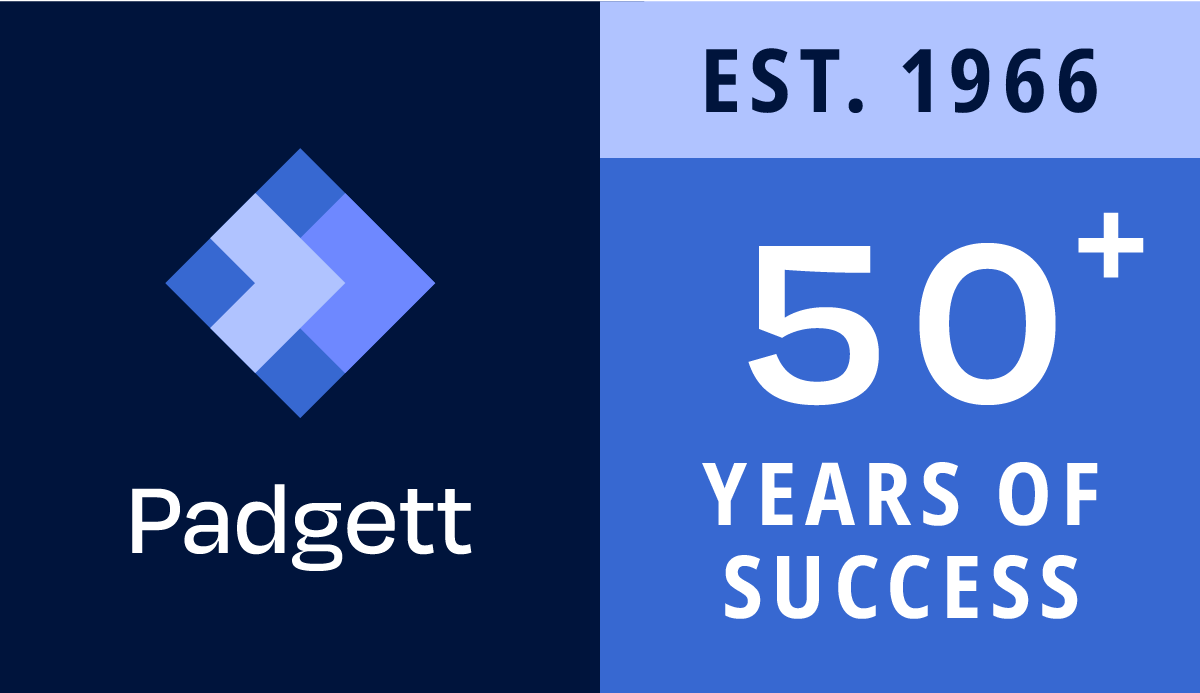 Padgett Business Services 50 years of Success logo